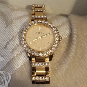 Fossil gold watch